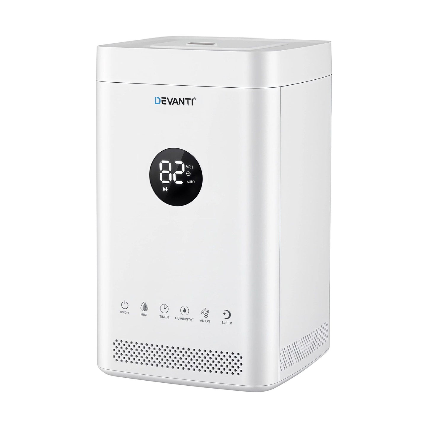Devanti Ultrasonic Humidifier Air Purifier Top Fill Auto Humidity 3.5L White