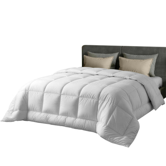 Giselle Bedding Wool Quilt 500GSM Thick Double Winter Doona Baffle Box Construction 100% Wool Filling