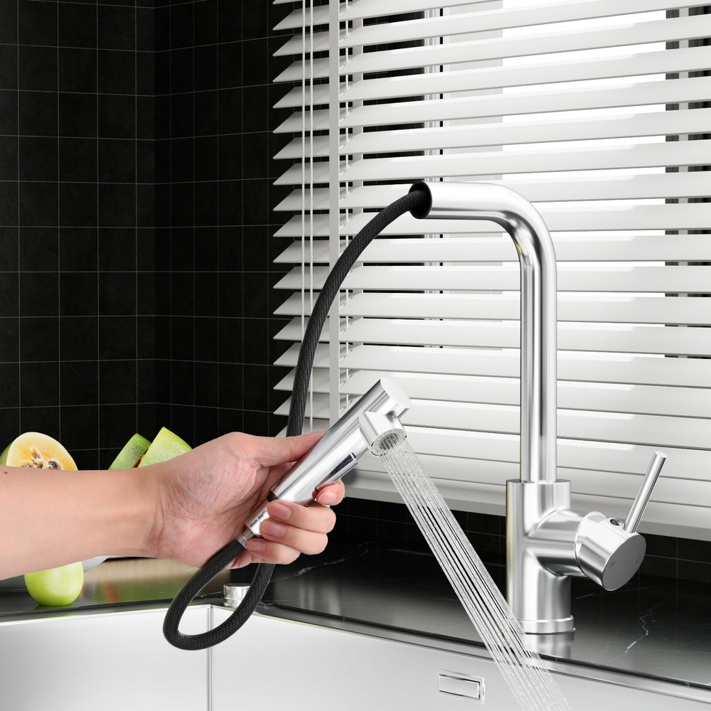 Cefito Kitchen Mixer Tap Pull Out Rectangle 2 Mode Sink Basin Faucet Swivel WELS Chrome