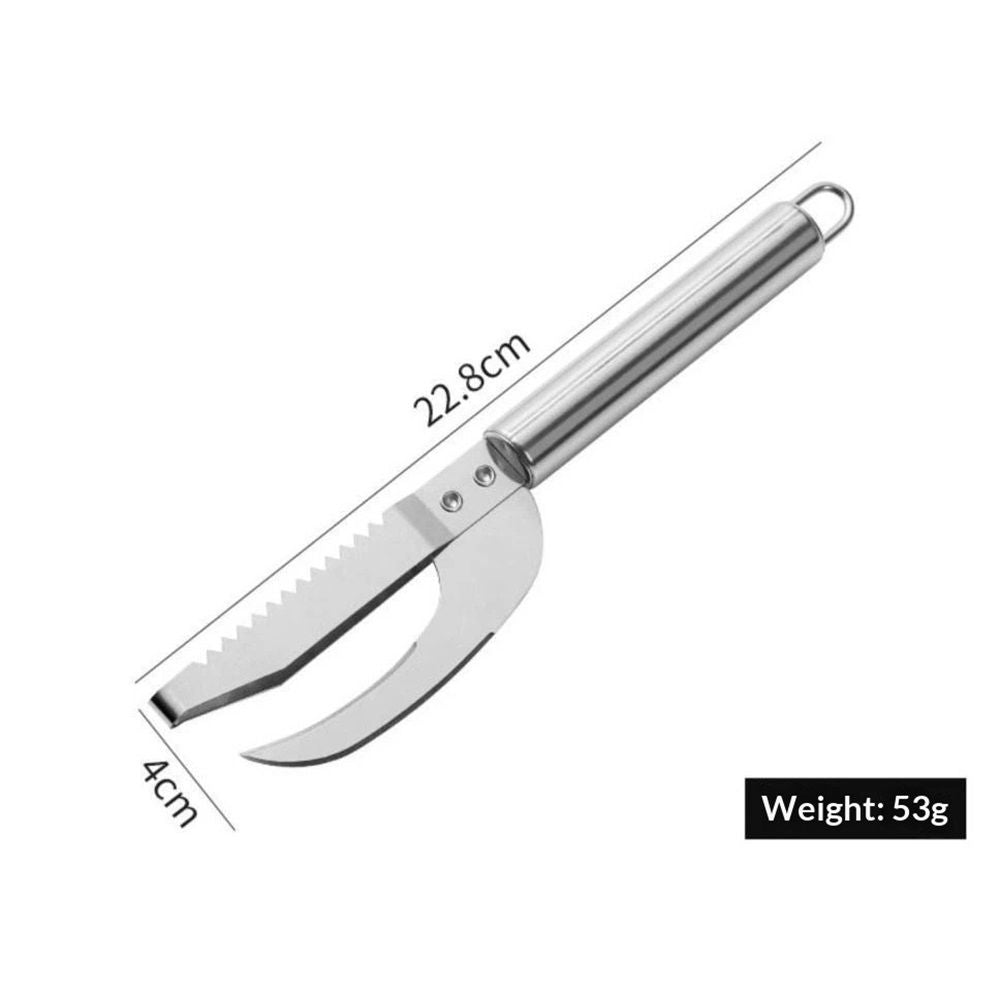 2pcs Fish Scales Scraping Tool, Multifunction Stainless Steel Fish Scale Knife Fish Cleaning Kit,Fish Scale Remover for Home Market Restaurant Use