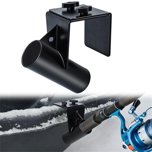 2 pack Ice Fishing Sled Rod Holder Upgraded Adjustable, Ice House Sled Rod Holder Heavy Duty Compatible Hands-Free Ice Fishing Pole Holder Gear Rack Sturdy for Men Birthday Gift Black
