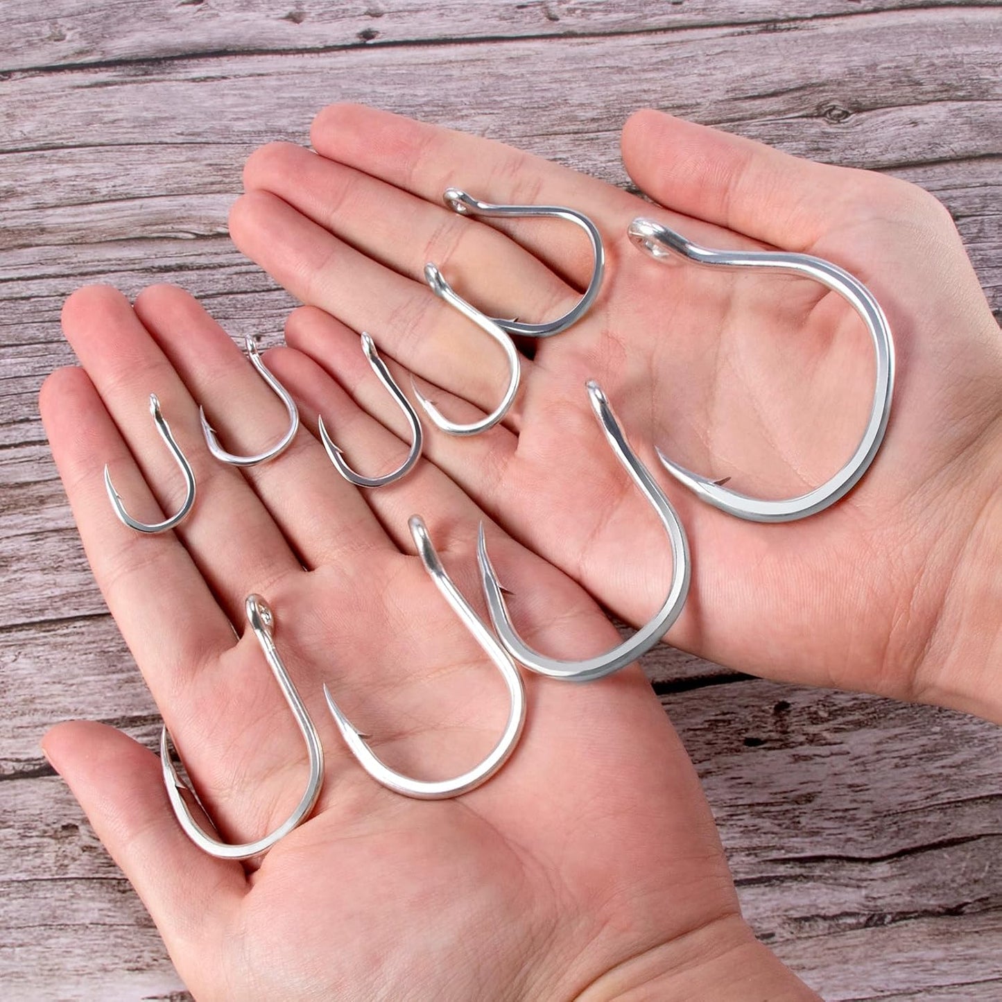 Fishing Circle Hooks 5X Strong Catfish Octopus Livebait Hooks, High Carbon Steel Welded Hook Jigging Replacement for Freshwater Saltwater Trolling Tackle Tuna, Marlin, Wahoo #4/0 - 10 Pack