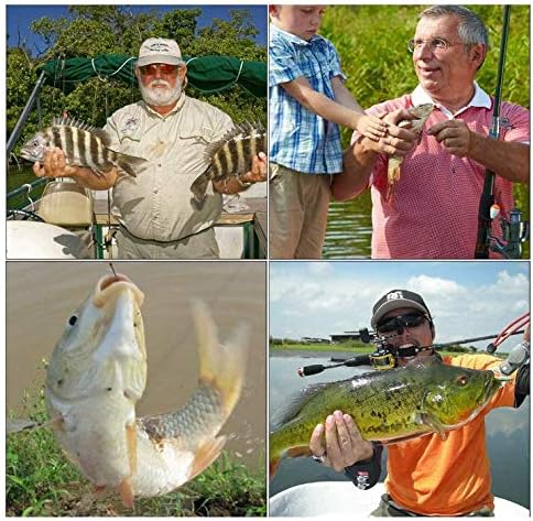 Topwater Fishing Lures Set Whopper Plopper Bass Lures with Floating Rotating Tail Fish Bait Lures Hard Bait Hook/Fish Tackle Bait for Freshwater and Saltwater