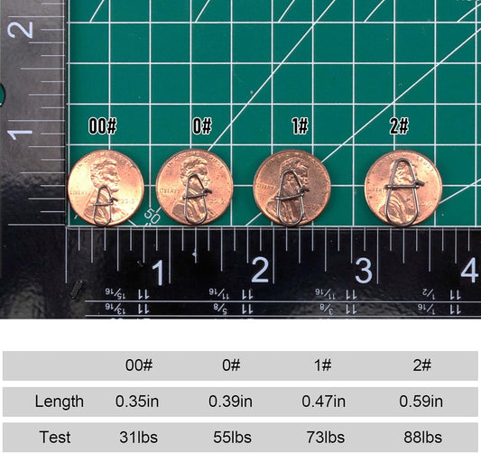 50 Pack Crankbait Snaps Stainless Steel Duo Lock Lure Quick Change Fishing Speed Clips Connector Freshwater Bass - #0-55LB-50