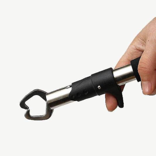 Fish Lip Gripper, Stainless Steel Fish Lip Grabber Fish Grip Holder Fishing Tackle Accessory With Rope