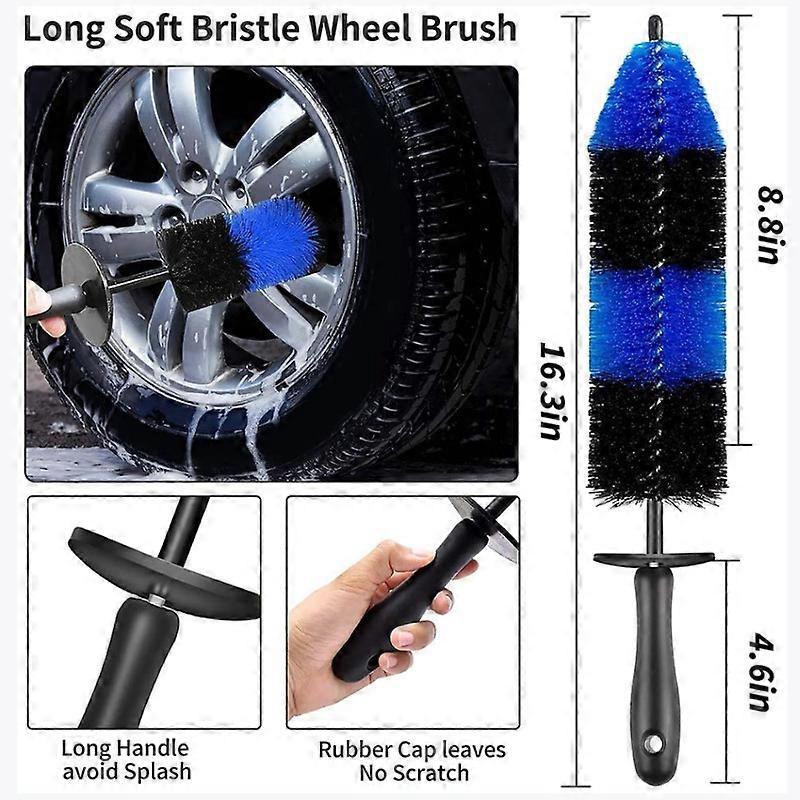 3pcs Wheel & Tire Cleaning Brush Set, Car Detailing Tools