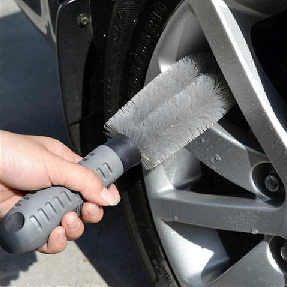 2pcs Wheel Cleaning Brush Set for Car, Tire & Motorcycle Rims