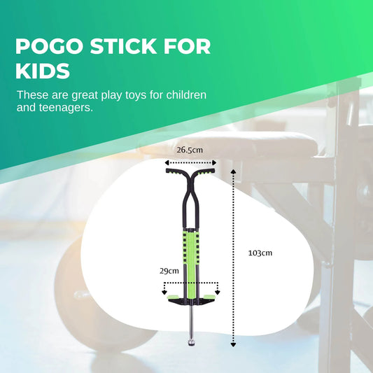 Social Hike Green Pogo Stick - Kids Jumping Jackhammer Exercise Hopper Toy