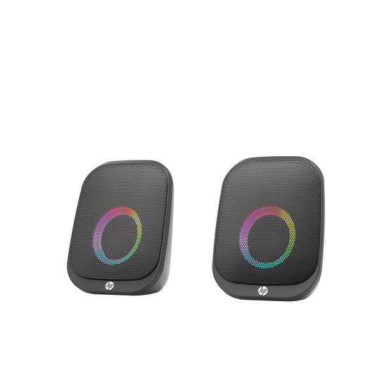 HP DHS-2113 Wired Bluetooth Speaker Portable USB AUX LED Stereo Sound Black