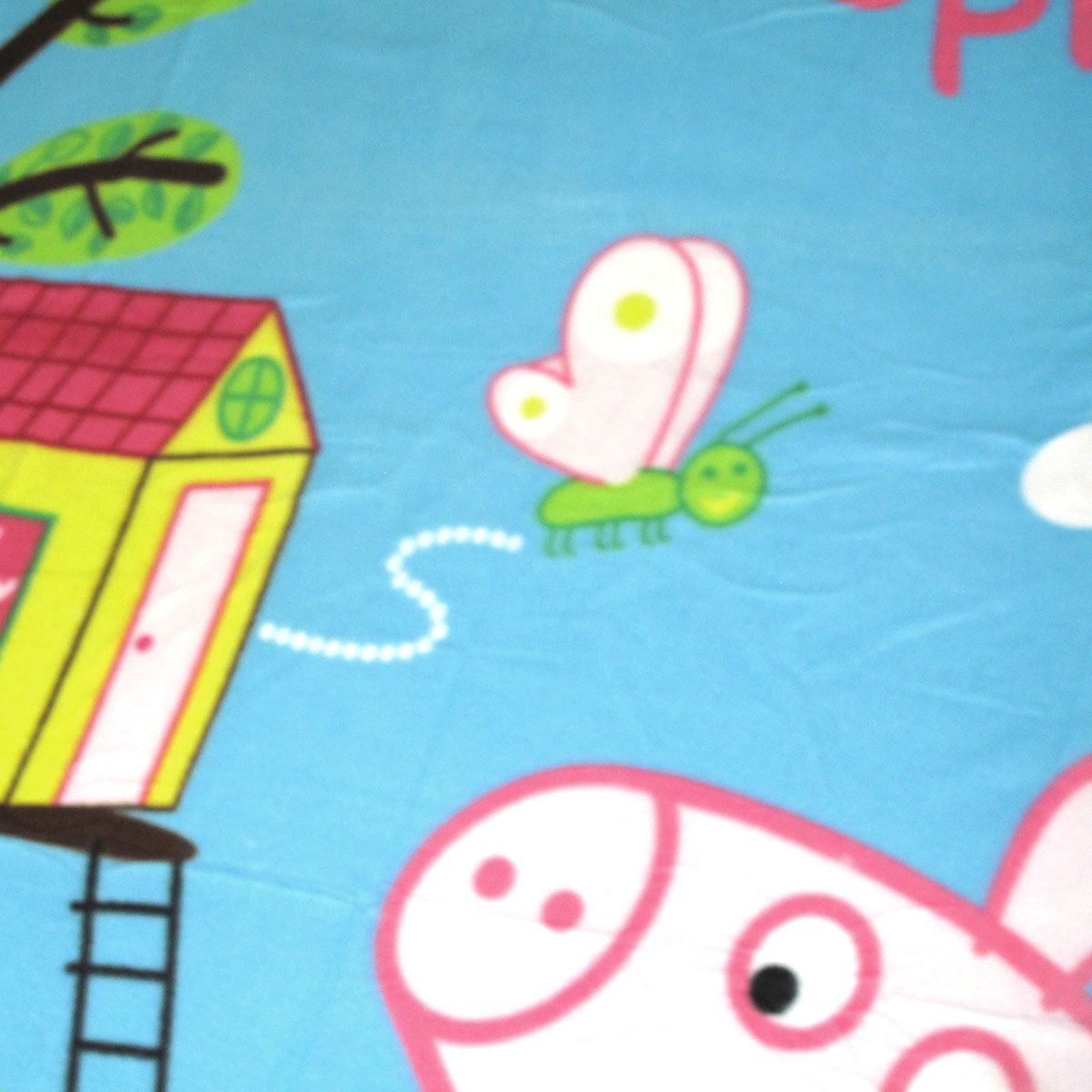 Peppa Pig Tree House Printed Polar Fleece Throw Rug 130 x 160 cm