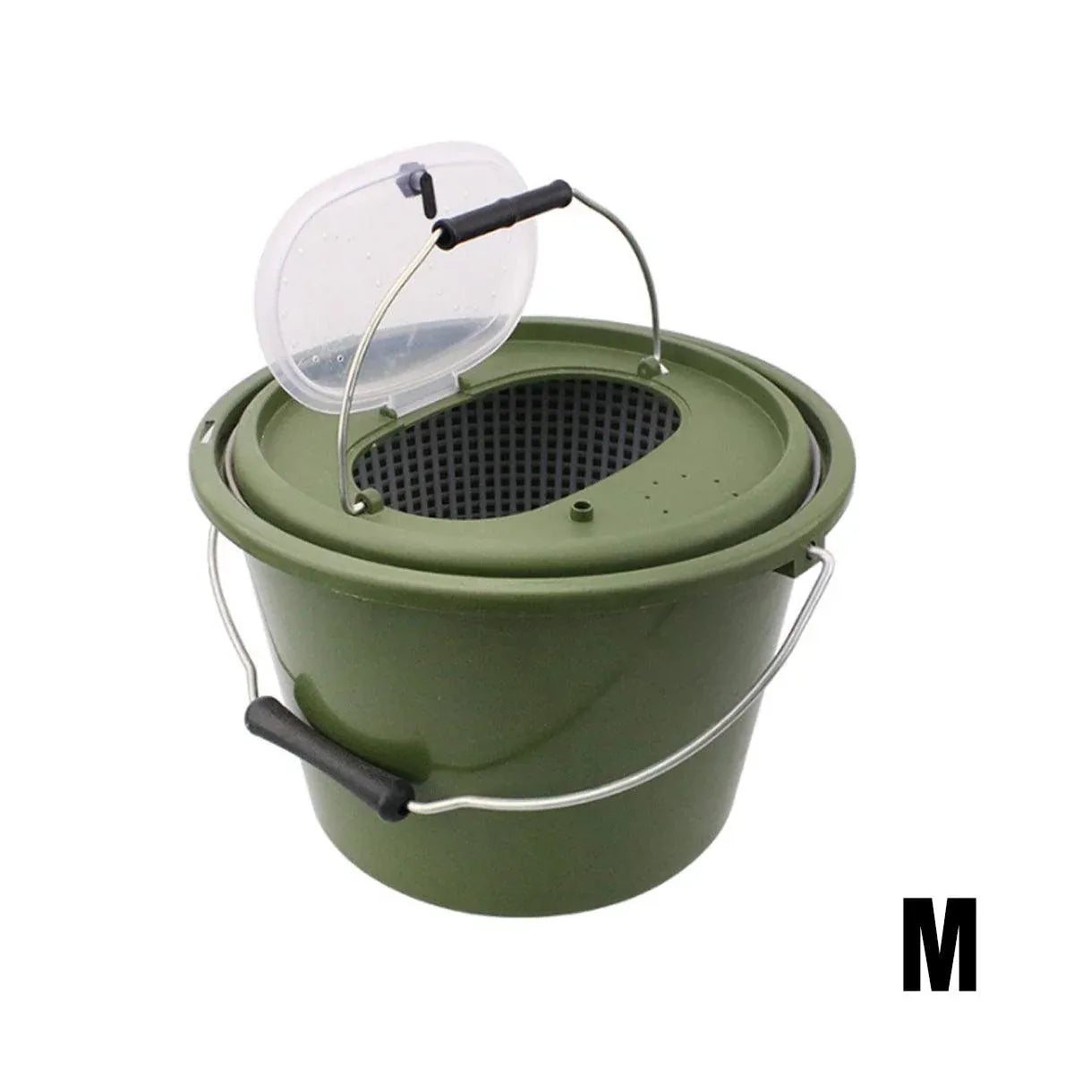 Portable Double Live Fish Bucket Breathable Fish Storage Container for Fishing - S