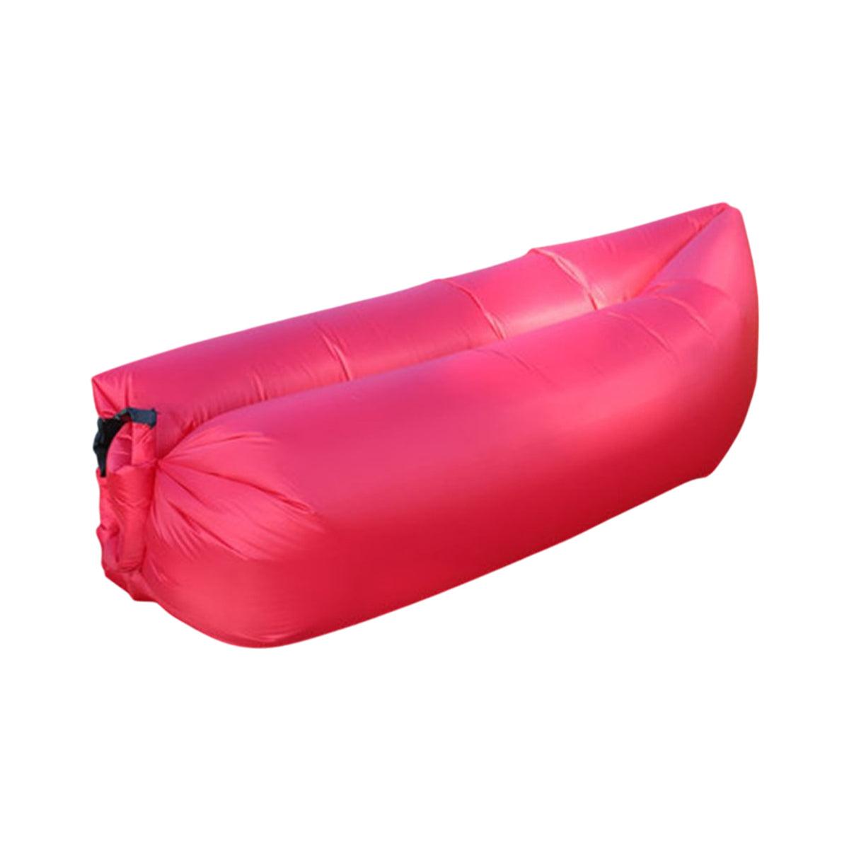 Fast Inflatable Lazy Lounge Air Sofa Bed Camping Beach Hangout Sleeping Bag - Yellow