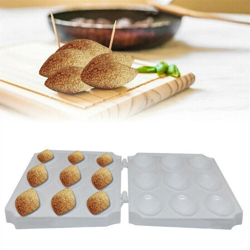 Meatball Maker Manual Meatloaf Mold Kibbeh Maker Press Minced Processor Tool - 9 Holes Clear