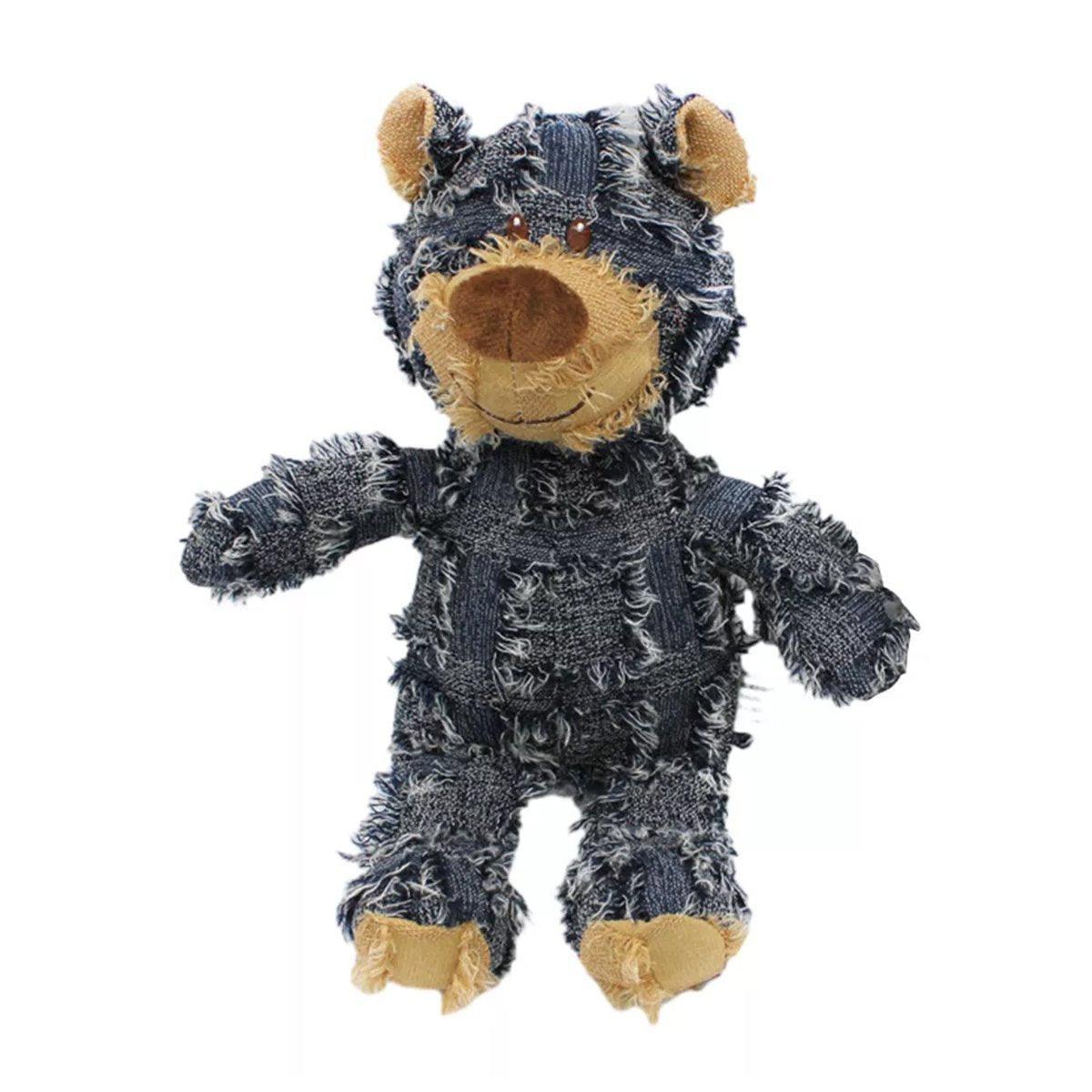 Puppy Squeaky Plush Toy Small Dog Chew Soft Bear Pet Companion - Purple-22cm