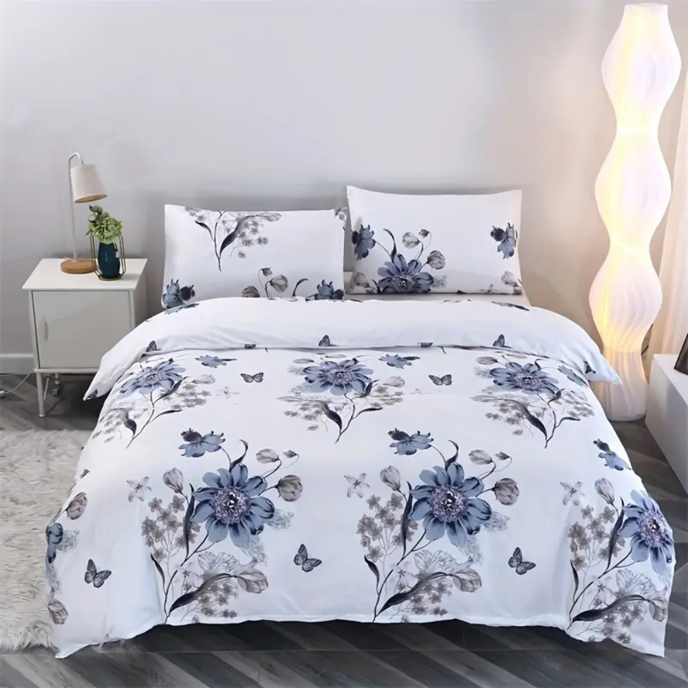 Dreamfields - Ever Floral Quilt Cover Set - (3pcs, Double Size)