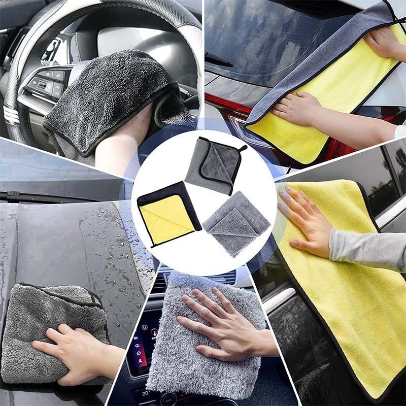 10 Piece Car Cleaning Kit Set - Microfibre Car Wash Accessories Dust Duster Wheel Brush Detailing Brushes Cleaning Mitt Drying Towel for Vehicle Interior and Exterior Care