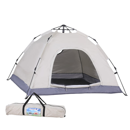 Weisshorn Camping Tent Instant Tent Pop up 2 Person Outdoor Hiking Tents Hiking Beige