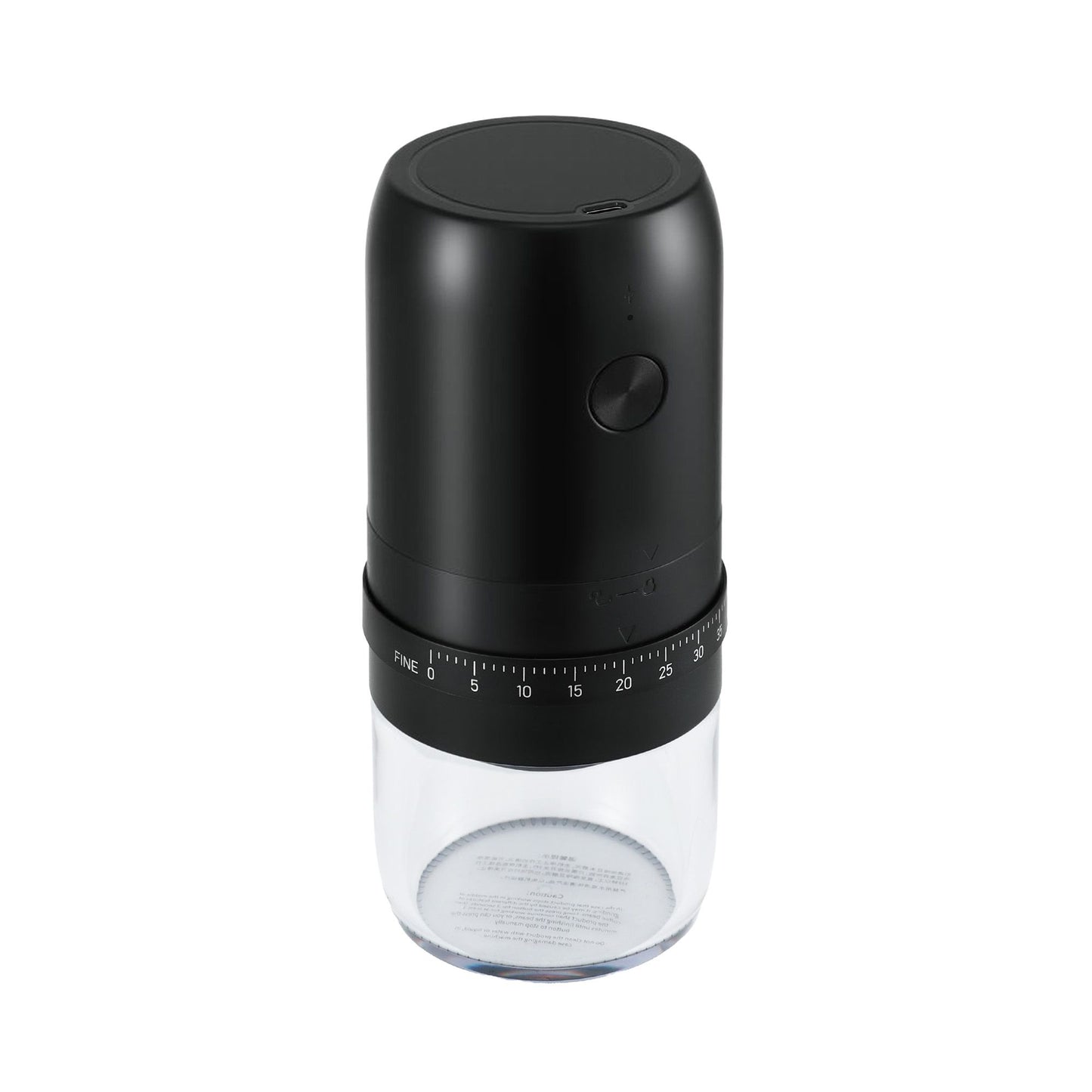 Devanti Electric Coffee Grinder USB-C Rechargeable Portable Coffee Bean Grinder with 40 Precise Grind Settings | Automatic Spice Nut Pepper Grinder Mill with Cleaning Brush & Ground Coffee Container for Home Office Camping Travel, Black
