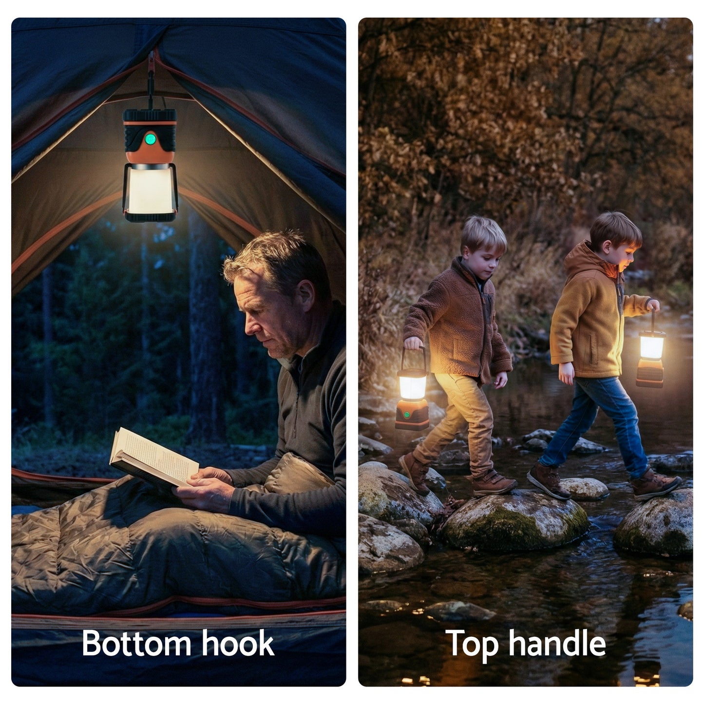 Weisshorn 2-Pack LED Camping Lanterns, 1000LM Super Bright Waterproof Portable Emergency Tent Lights