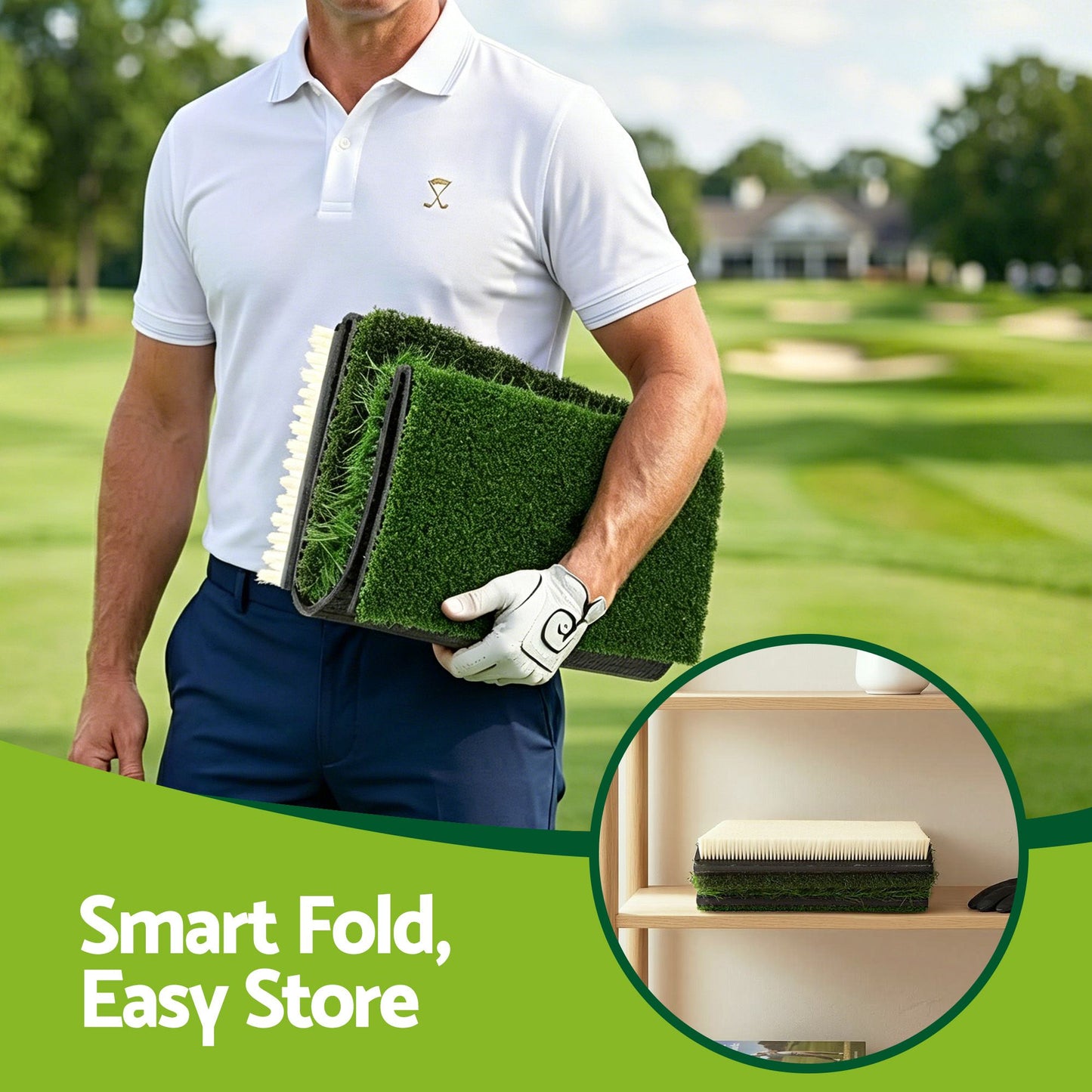 Everfit Golf Hitting Mat Practice Turf 4 in 1 Foldable Training Aid Backyard