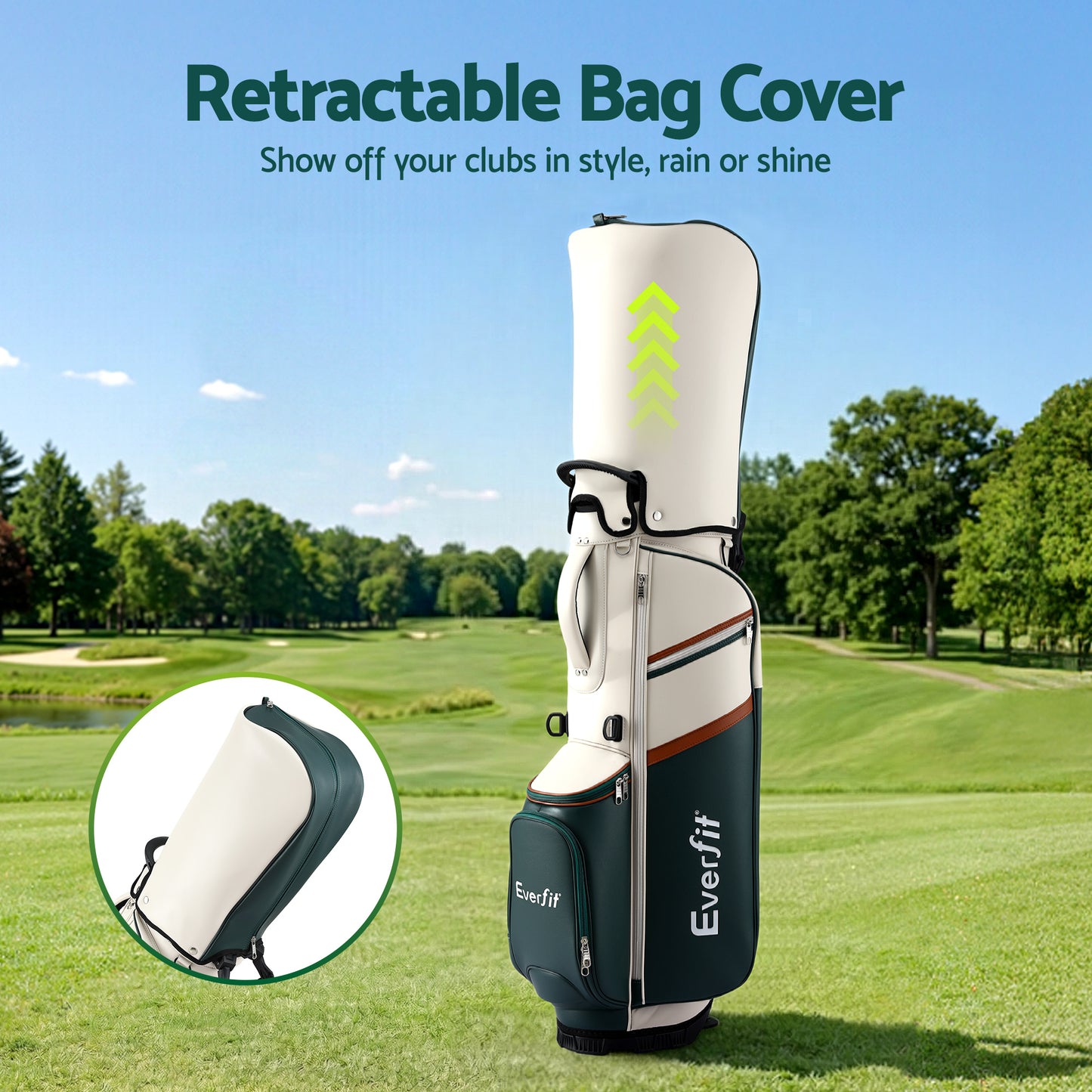 Everfit Golf Stand Bag Lightweight Carry Bag Dual Strap Club Divider