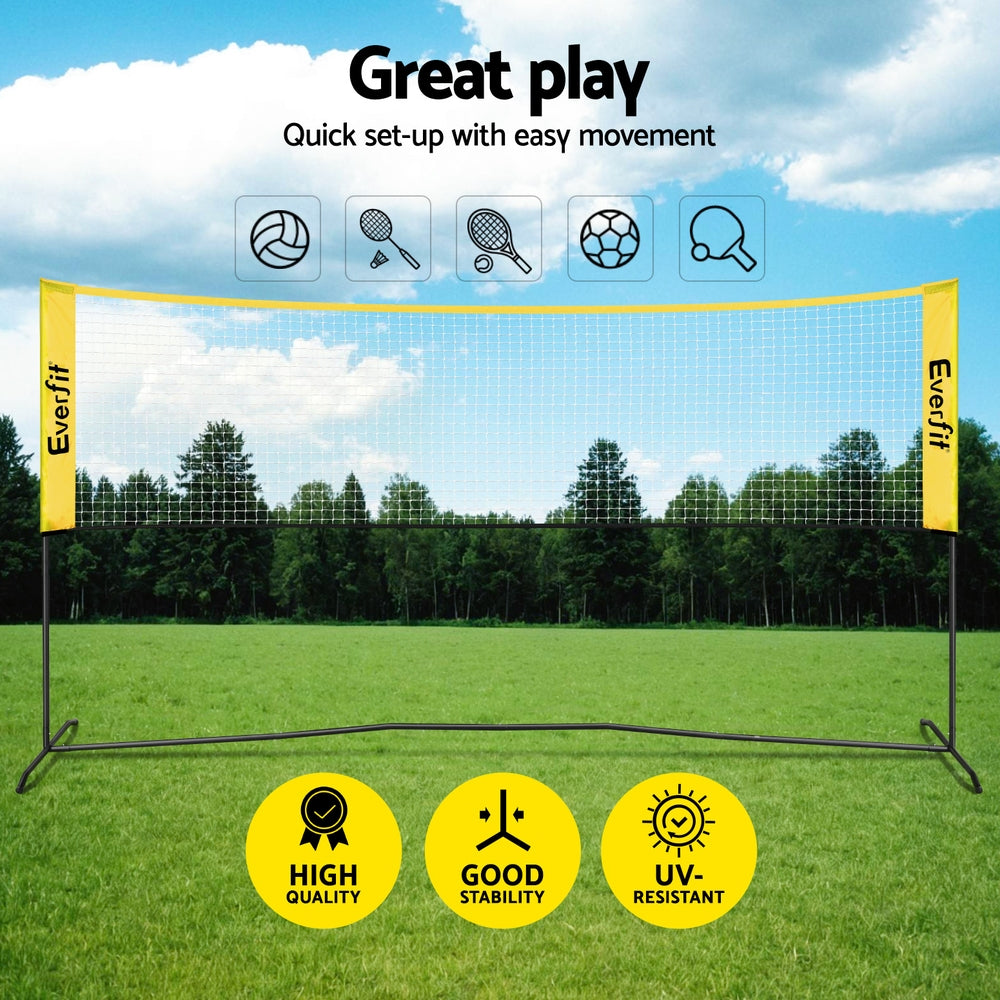 Everfit 10ft Portable Pickle Ball Net Adjustable Multi-Sport for Badminton Tennis Pickleball Volleyball