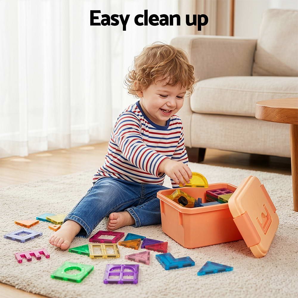 Keezi 60pcs Kids Magnetic Tiles Blocks Building Educational Toys Children Gift