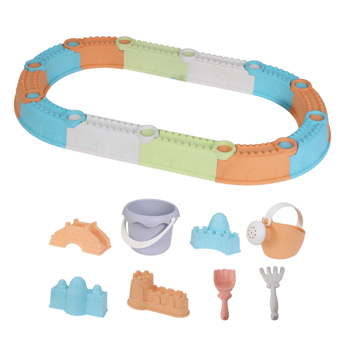 Keezi Kids Sandpit Set Beach Toys Sand Box Outdoor Backyard Play Area
