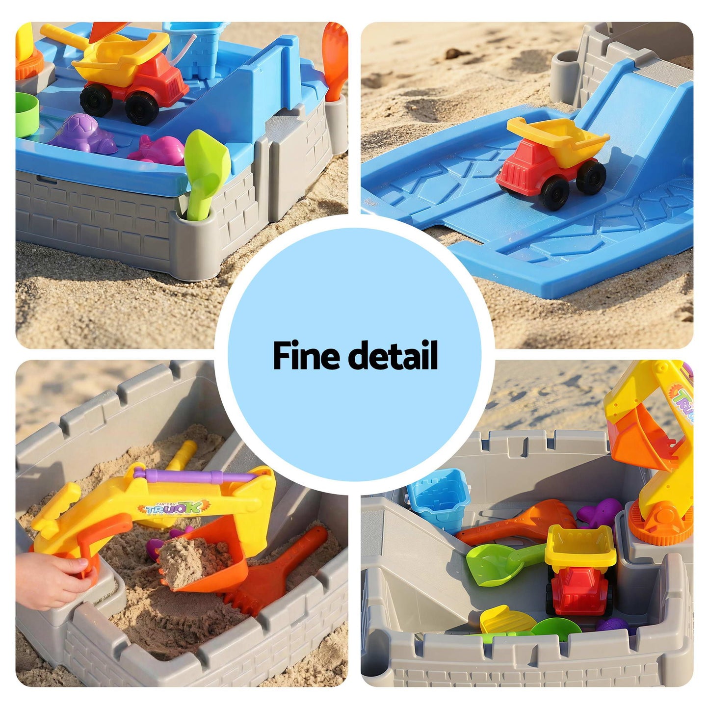 Keezi 2-in-1 Kids Sandpit Water Table Working Excavator Digger Sensory Play Toys