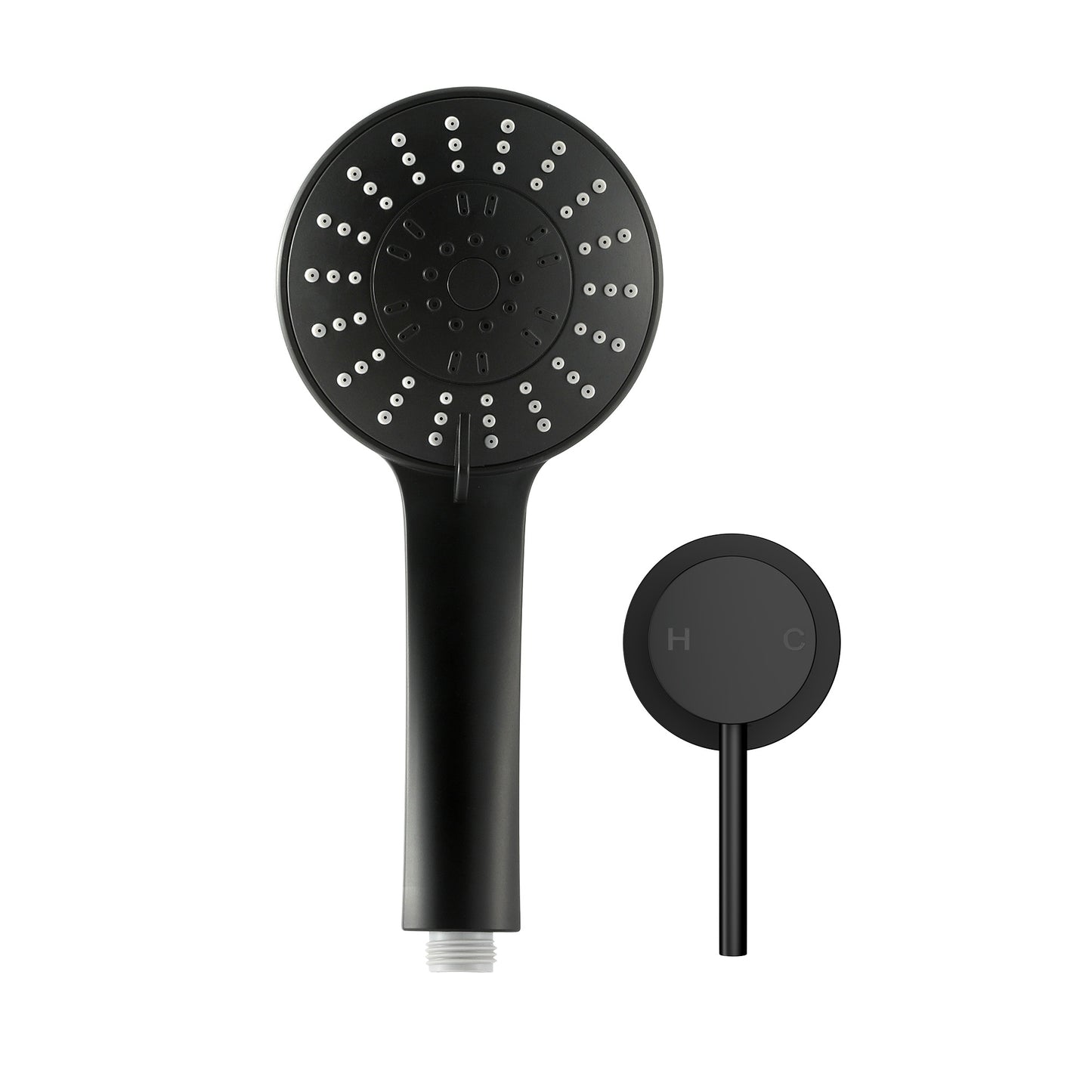 Cefito 4.5" Handheld Shower Head Round with Wall Bathroom Mixer