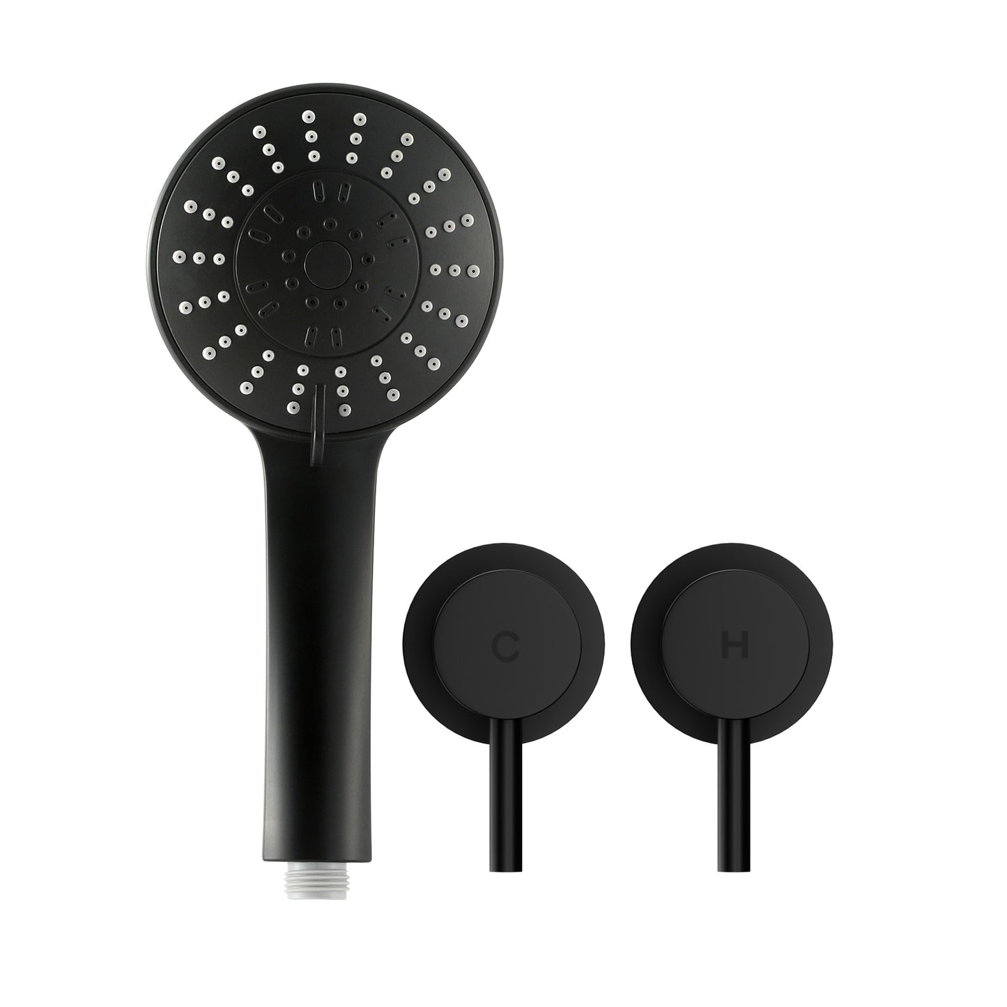 Cefito 4.5" Handheld Shower Head Round with Wall Twin Swivel Bathroom Tap