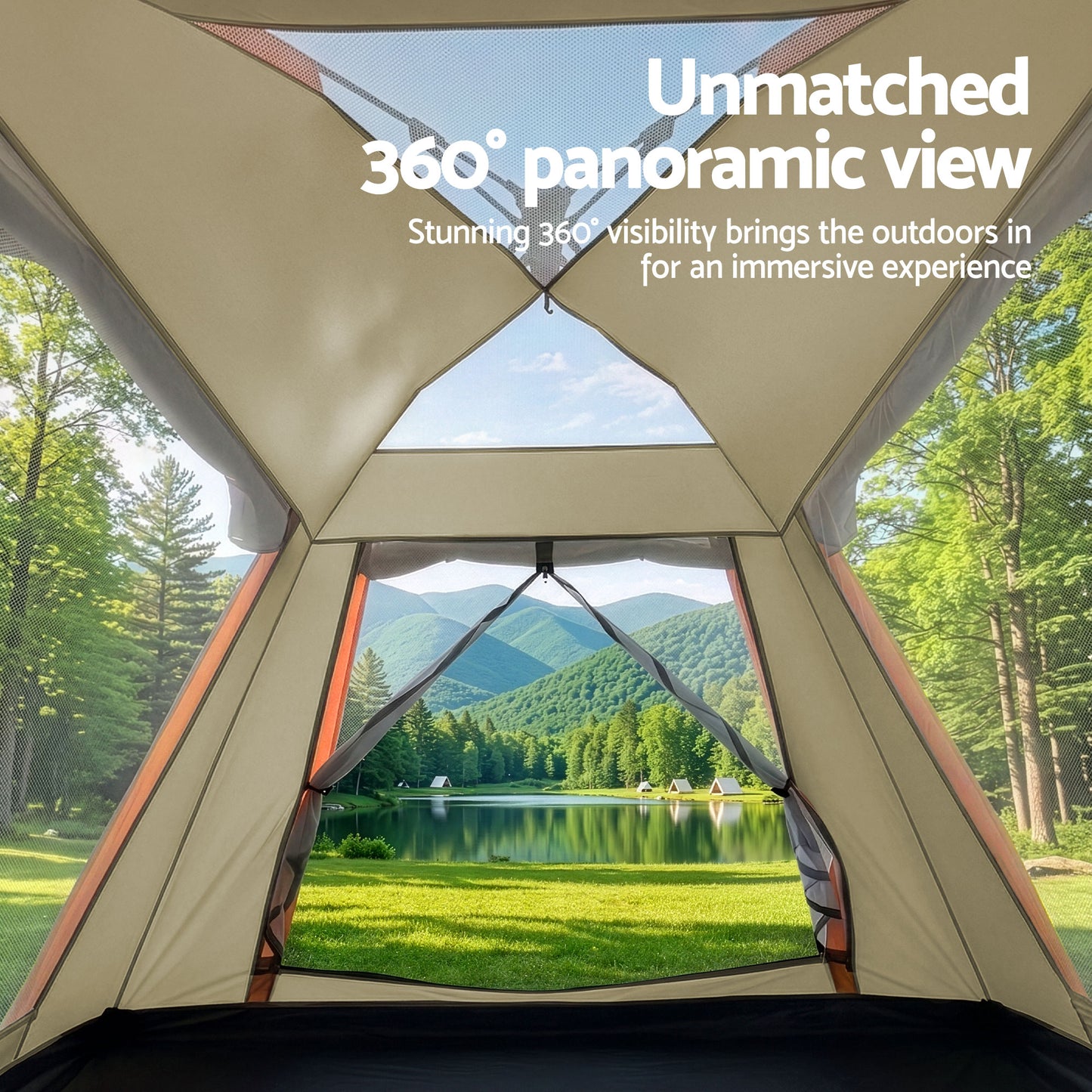 Weisshorn Pop Up Camping Tent 3-4 Person Automatic Tent Instant Setup Waterproof