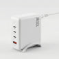 Devanti USB C Charger 100W Fast Charger 4 Port GaN Desktop Station White
