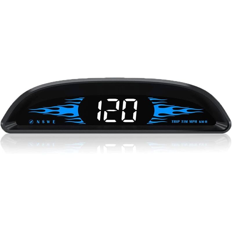 Car HUD GPS Speedometer, Universal Windshield Display with Overspeed Alarm, USB Plug and Play, 4 Inch