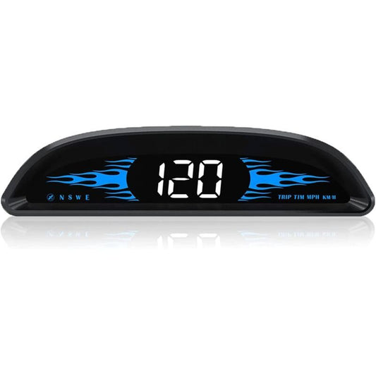 Car HUD GPS Speedometer, Universal Windshield Display with Overspeed Alarm, USB Plug and Play, 4 Inch