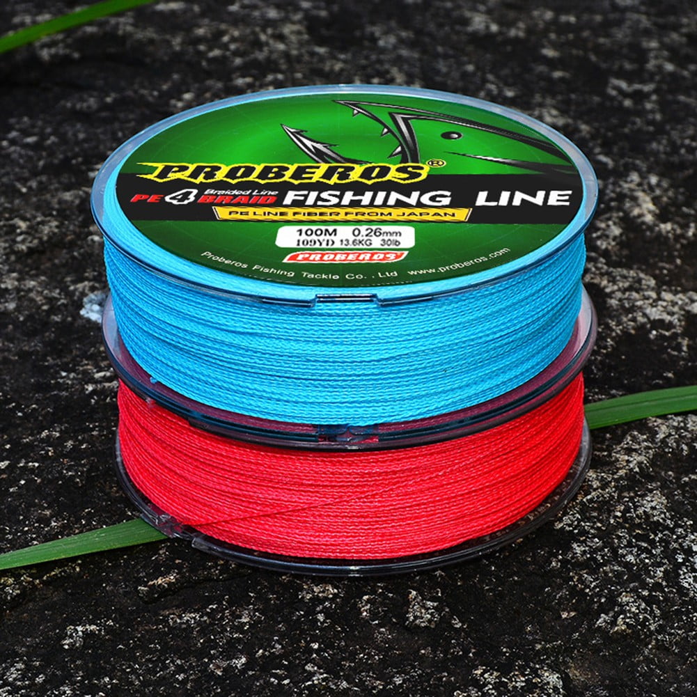 Fankenuo Outdoor Fishing Line, 5 Colors, Strong And For Durable 3.0/35LB Green 1.0/15LB Red