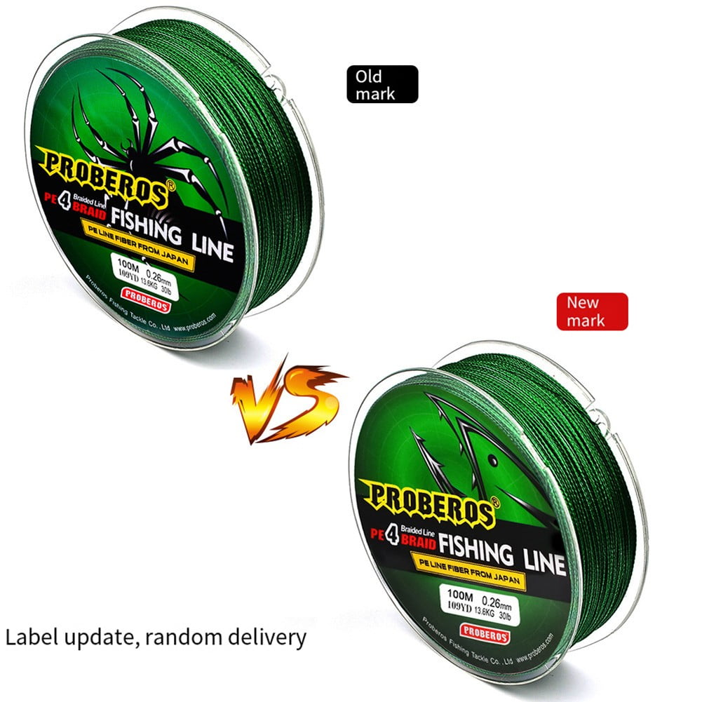 Fankenuo Outdoor Fishing Line, 5 Colors, Strong And For Durable 3.0/35LB Green 1.0/15LB Red