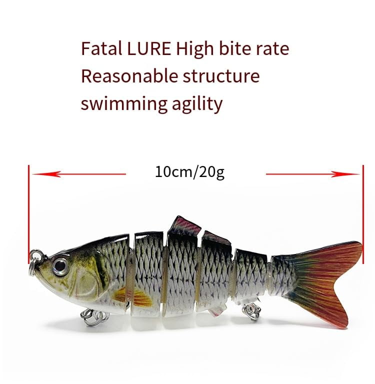 Wohany 6 Segment Swimbait Lures Crank baits Baits Hard Bait Fishing Lures