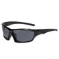 Polarized Sports Sunglasses for Men, Wrap Around UV Protection for Cycling, Fishing Driving Outdoor Activities, Windproof Mountaineering Skiing Goggles Black