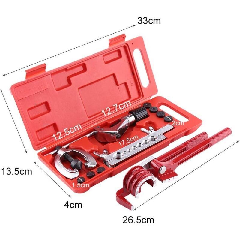 11 Pcs Pipe Flaring Tool Kit with Pipe Cutter and Tube Bender