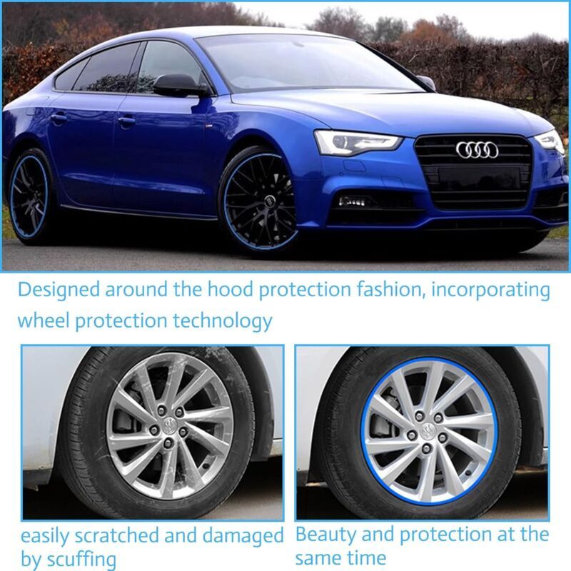 Car Rim Protection Strip Adhesive Wheel Protector, 8 m