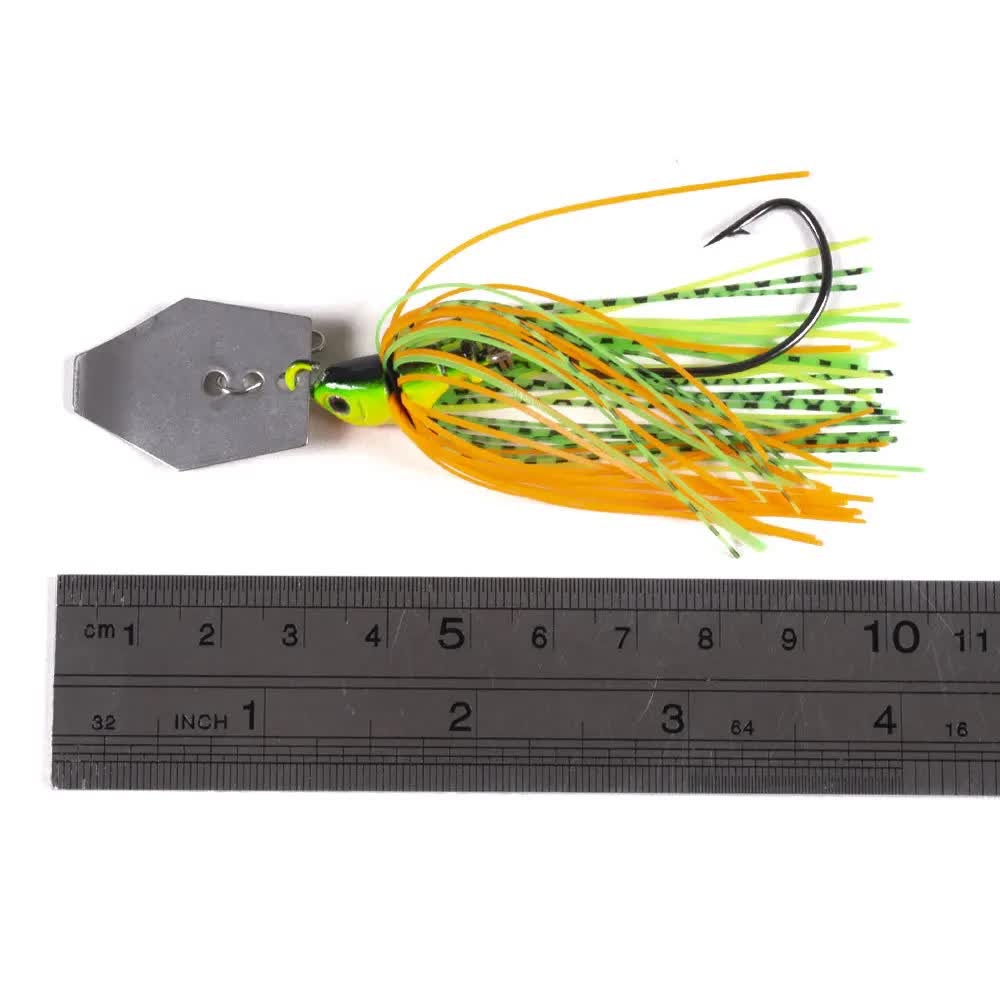 2 of 6 Pcs/lot Artificial Fishing Lures s 10cm11g Chatterbait Spinner Bait Blade Jig Dancer Buzzbait Wobbler Fishing Accessorie 6 Pcs mix