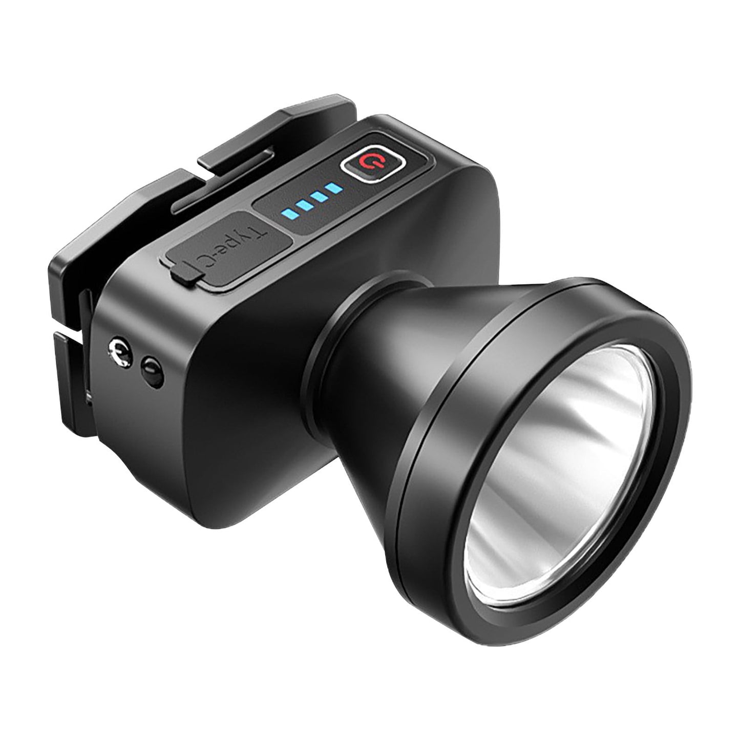 Rechargeable LED Headlamp, LED Spotlight Flashlight Outdoor, Long Lasting Large Waterproof Spot Light, Outdoor Fishing Night Fishing Lamp, Camping Light, for Hunting Boating Camping Black