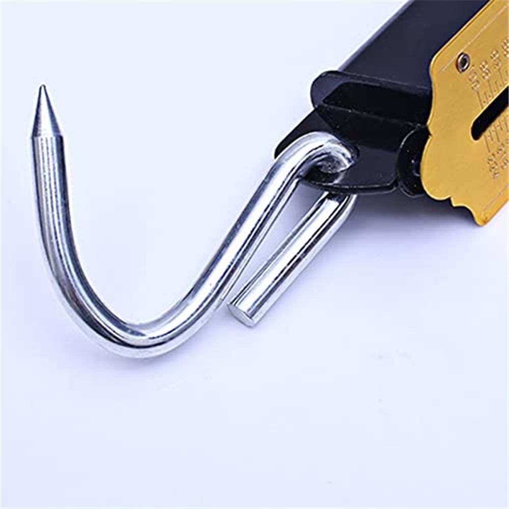 Pocket Spring Balance | max. 50 kg Fishing Scale with Hook Portable Mechanical Luggage Scale Weight Scale Auto-Off Function for Household, Shops, Luggage, Travel, Fishing, Outdoors