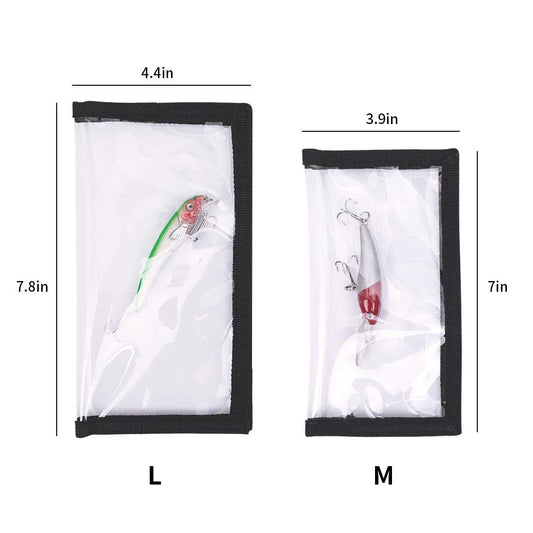 Fishing Lure Wraps 10 Packs Durable Clear PVC Lure Covers Keeps Fishing Safe Easily See Lures Fishing Hook Covers Bait Storage (10pcs 5L+5M)