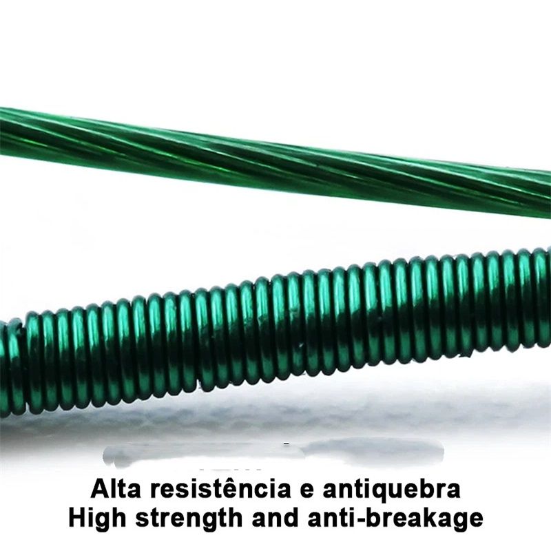30pcs Fishing Wire Leaders Heavy Duty Fishing Stainless Steel Wire Leaders High Strength Fishing Leaders with Swivels and Snaps Green