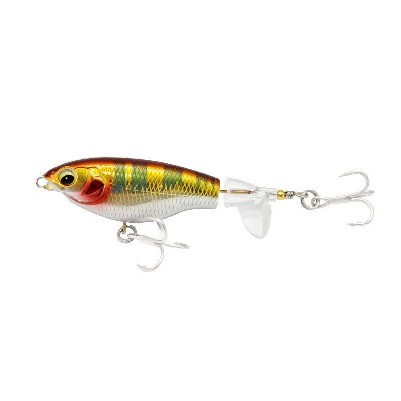 4pcs Top Water Fishing Lures Hooks,Lure for Freshwater or Saltwater, Floating Lures for Bass Catfish, Surface Wobble Bass Baits Teasers Fishing Gifts for Men