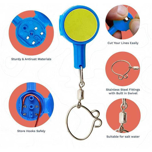 8pcs Fishing Knot Tying Tool | Protect from Fish Hooks | Tie Fishing Knots Easily | Cool Gadgets for Fishermen | Ice Fly Fishing | Fishing Accessories for Beginner Anglers | Nail Knot Tool