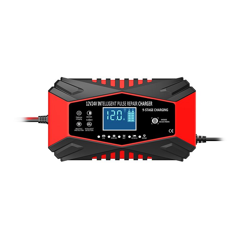 Battery Charger 12V and 24V Fully-Automatic Smart Car Battery Charger, Battery Maintainer Trickle Charger, and Battery Desulfator with Temperature Compensation