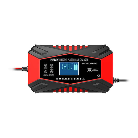 Battery Charger 12V and 24V Fully-Automatic Smart Car Battery Charger, Battery Maintainer Trickle Charger, and Battery Desulfator with Temperature Compensation